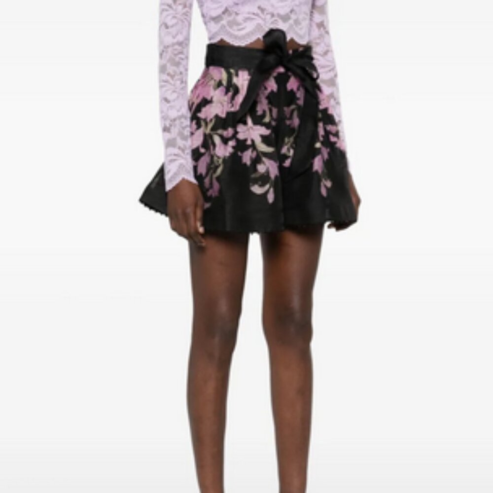 Zimmermann Dawning Beaded Tucked Shorts